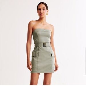 Abercrombie & Fitch Sage Green Mini Dress